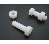 Viti Nylon Testa Cilindrica Piatta con M10x50mm + Suono Dado (Set di 100 Pezzi)