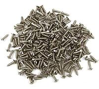 Viti per battipenna per chitarra elettrica e basso, 3 mm, viti di montaggio per Fender Strat Tele Stratocaster Telecaster Les Paul SG, cromate (confezione da 100)