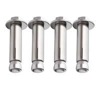 Viti per calcestruzzo, 4 pz. Bulloni di fissaggio for viti ad espansione, Bulloni for viti ad espansione con dado esagonale esterno con manicotto in acciaio inossidabile,(M12*150)