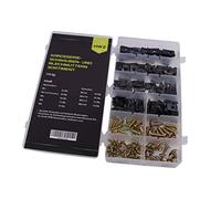 Viti per carrozzeria con dadi per carrozzeria, assortimento di viti filettate, dadi con filettatura, dadi per parafango, rondelle ammortizzanti, set da 170 pezzi