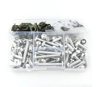 Viti per carrozzeria Kit Completo di Bulloni per Carenatura Completa per Motocicletta per Honda CB700 CB750 CB500X CB900F Hornet 900 250 CB1300 CB1000R Vite per Carrozzeria(Silver)