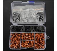 Viti per carrozzeria Viti Clip Dado Copri Bulloni Per KAWASAKI Per NINJA 1000 650 400 Z650 Z750 Z800 Z1000 SX Z900 RS Z400 Z300 Kit Completo Bulloni Carenatura Completa Moto(Orange)