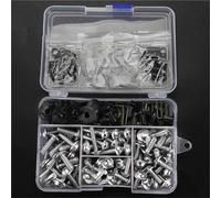 Viti per carrozzeria Viti Clip Dado Copri Bulloni Per KAWASAKI Per NINJA 1000 650 400 Z650 Z750 Z800 Z1000 SX Z900 RS Z400 Z300 Kit Completo Bulloni Carenatura Completa Moto(Silver)