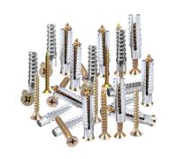 Viti per Cartongesso, di Ancoraggio, Ferramenta per Antenne Scaffali Placcatura Foratura Montaggio Quadri Armadi Mensole Guardaroba, Porta Legno