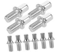 Viti per Chiave Tamburo M6x10mm 10 Pezzi per Pedale e Fusto | Argento, Ferro Placcato Argento, Installazione Semplice, Finitura Liscia, per Uso Professionale e Amatoriale