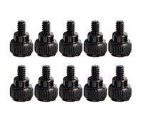 Viti per computer avvitabili con le dita, colore nero, misura 6. Dimensioni: 32 x 5 mm, 10 pezzi