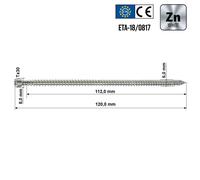 Viti per costruzioni in legno WKFC TORX viti per costruzioni filettatura...