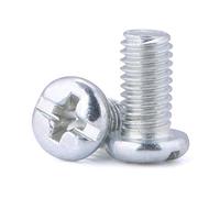 Viti per filettatura prolunga, viti a testa tonda zincata, viti a testa bombata-M5 * 55 【20 compresse】