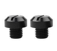 Viti per fori per specchietti in alluminio - Cappucci copri tappi per specchietti retrovisori per moto M10x1,25, durevoli resistenti alla ruggine | Set 2 pezzi Tappi ciechi protettivi per