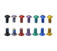 Viti per freno a disco per mountain bike, 12 pezzi, per rotore e pastiglie dei freni, T25 M5 x 10, in acciaio legato per riparazione del sistema frenante (nero)