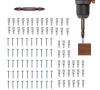 Viti per gesso | 50 pezzi di chiodi per uso intensivo con 50 elementi di fissaggio, set di viti in metallo, per legno, divisorio a secco, pannello cavo, bagno, cucina, L Install