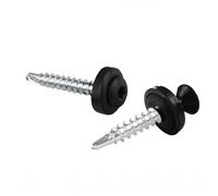 Viti per lamiere trapezoidali PAROTEC, autoforanti e autofilettanti con rondella di tenuta EPDM, testa bombata, TX20, 4,8mm x 35 mm, RAL 9005 Nero, 250 pezzi