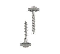 Viti per lattonieri HELPMATE 4,5x25 mm, 150 pezzi, DIN 7995, acciaio inossidabile A2, T20, viti per coperture, testa a lenticella, con rondella e guarnizione in EPDM, argento