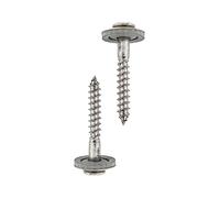 Viti per lattonieri HELPMATE 4,5x45 mm, 150 pezzi, DIN 7995, acciaio inossidabile A2, T20, viti per coperture, testa a lenticella, con rondella e guarnizione in EPDM, argento