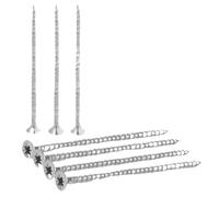 Viti per legno da 4 x 60 mm (5/32 "X2-3/8") (100 pezzi) - Viti a testa svasata in acciaio zincato per tutti i tipi di legno