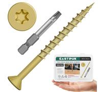 Viti per ponte 2-1/2 pollici, viti per legno # 10 x 2-1/2, 62 pezzi 0,5 kg, viti per esterni rivestite in resina epossidica resistente alla ruggine, viti Torx/testa a stella, punta a stella T25