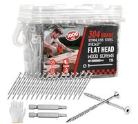 Viti per ponte in acciaio inox 304, 1000 pezzi, resistenti alla corrosione, per recinzioni, ponti, progetti in legno, 1000 pezzi, 10 x 5 cm