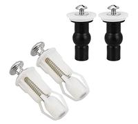 Viti per sedili WC con cerniere e bulloni per sedili WC con fissaggio a vite in gomma espandibile, viti universali per copriwater e sedile WC (2 tipi)