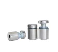 Viti per specchi, 10 viti pubblicitarie in acciaio inossidabile, lunghezza 12-25 mm, distanziatrici for cartelli in adatte for fissaggi distanziali(Silver,M19X25mm)