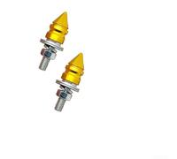 Viti per targa auto e moto, filettatura M6 con testa stile pagoda, in acciaio al carbonio ABS, per un'installazione affidabile della targa del veicolo (oro)