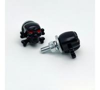 Viti per targa per auto e moto con testa a osso, filettatura M6, struttura in plastica ABS e acciaio al carbonio per un montaggio sicuro e resistente alla ruggine (nero)