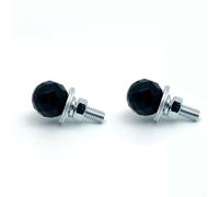 Viti per targa Sferiche per m6 per Auto e per moto Viti per targa(Black) | Design sferico diamantato, aspetto elegante, da lontano, ideale per personalizzazione veicolo