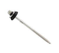 Viti per tetto in lamiera ondulata in fibra di cemento A2 in acciaio inox 6,5x130 mm, confezione da 50