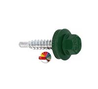 Viti per trapano con rondella EPDM 4,8 х 19 mm, 250 pezzi RAL: 6005 (verde muschio) - Galv. zincato viti per lamiera trapezoidale WSB per il fissaggio di lamiera con sovrapposizione