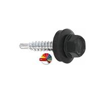 Viti per trapano con rondella EPDM 4,8 х 19 mm, 250 pezzi RAL: 7016 (grigio antracite) - Galv zincato viti per lamiera trapezoidale WSB per il fissaggio di lamiera con sovrapposizione