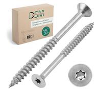Viti per truciolato DSM, 3 x 50 mm, in acciaio inox A2/V2A, con testa svasata e attacco TX, con omologazione ETA, viti per legno con filettatura parziale, viti universali, 200 pezzi