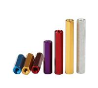 Viti Premium 10 PZ M2.5 M3 Viti Distanziali Distanziali In Lega Di Alluminio Esagonali Perno Esagonale Pilastri Cavi Spaziatura Viti Dadi 6mm M3 Blu(12mm,M3 Red)