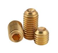 Viti senza testa a testa cilindrica con impronta e Viti di fissaggio a esagono incassato con punta a tazza in ottone M3-M8 x 3-12 mm Confezione da 10-50 pezzi(M3 x 4(50pieces))