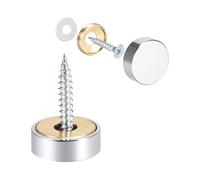 Viti specchio decorativo coperchio Cappucci Chiodi acciaio inossidabile 18mm 8pz