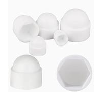 Viti, tappi copribulloni, 50 pezzi, kit assortimento di tappi terminali for bulloni rotondi, tappi for viti a cupola, coperture protettive in gomma, dadi, viti(White,M5x8x10)