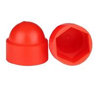 Viti, tappi copribulloni, 50 pezzi, kit assortimento di tappi terminali for bulloni rotondi, tappi for viti a cupola, coperture protettive in gomma, dadi, viti(Red,M8x13x15)