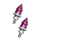 Viti Targa Auto per moto M6 per stile Pagoda ABS Acciaio Kit Fissaggio Colore Variopinto per Targhe Veicoli 2 Unità(Purple)