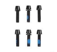 Viti Titaniumate per Bici M5x18mm Resistenti Viti Titaniumate | Acciaio placcato per titanio, resistenza , ideale per avventure ciclistiche, set da 6 pezzi(black)