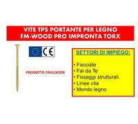 Viti torx per legno FM-WOOD PRO TPS portante ad uso professionale Ø 6