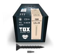 Viti TOX per pannelli in gesso FIBR 3,9 x 19 mm, con filettatura HiLo per sottostrutture in metallo e legno, 1000 pezzi in una scatola, 142643253919