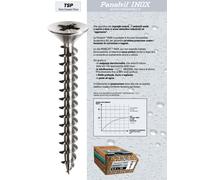 Viti Truciolari Acciaio Inox A2 per Legno Testa Piana Svasata Nautica vari diam.