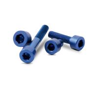 Viti Valter Moto Testa Cilindrica Cava Esagonale M4 Blu Blu