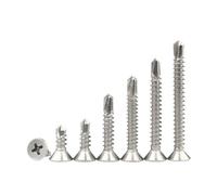 Viti, viti autofilettanti, 10/20 pezzi M3.5 M4.2 .8 M5. M6.3 410 Vite autofilettante in acciaio inossidabile autoperforante a testa piatta for lamiera(19mm,M6.3 10pcs)