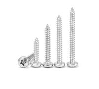 Viti, viti autofilettanti, 10/50 pezzi M2.9 M3 .5 M4.2 .8 M5. M6.3 Vite for legno autofilettante a testa tonda con a croce in acciaio inossidabile 304(6.5mm,50pcs M3)