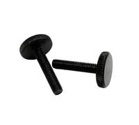 Viti zigrinate Vite a testa piatta zigrinata Serraggio manuale Bullone a Vetro for facciata continua Blocco regolazione a(Black,20MM_M10 (1PC))