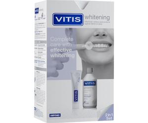 Vitis Whitening Kit, Whitens and Protects, Mouthwash 500ml + Toothpaste 100ml