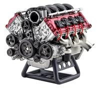 VITIWEDTY Motore - Kit Motore V8, Kit Modello Motore V8 Funzionante, Kit Modello Motore V8 Compatibile con Il Modello di Auto Ax90104 Scx10ⅱ Capra Vs4-10 PRO Ultra
