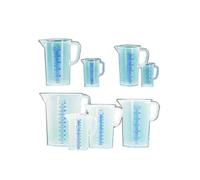 VITLAB 445081 Misurino Graduato, Polipropilene, ALZATE Blu Scala, 5000 ML (6 - Confezione da pezzi)