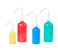 Vitlab LDPE - Bottiglia a spruzzo con tappo a vite in PP e tubo a spruzzo, giallo, filettatura GL 25, capacità 500 ml, diametro 74 mm, altezza 180 mm, 5 pezzi