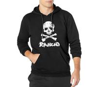 ViTmit Rancid Trouble Maker Telegraph Avenue Hoody Punk Rock Digital Skull Hoodie Graphic Unisex Black Top Sweatershirt M