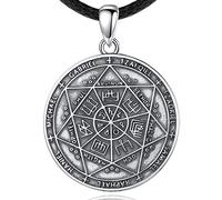 Vito Collane in argento Sterling 925 per donne e uomini, con ciondolo di San Michele, crocifisso, caravaca, San Giuda, Vergine Maria, amuleto, medaglia, gioiello regalo, Argento sterling, Non pietra